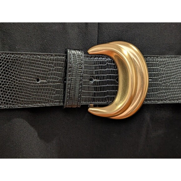 Donna Karan Black Belted V-Neck Double Slit Sheath Dress Size 16 NWT NEW - Picture 5 of 16